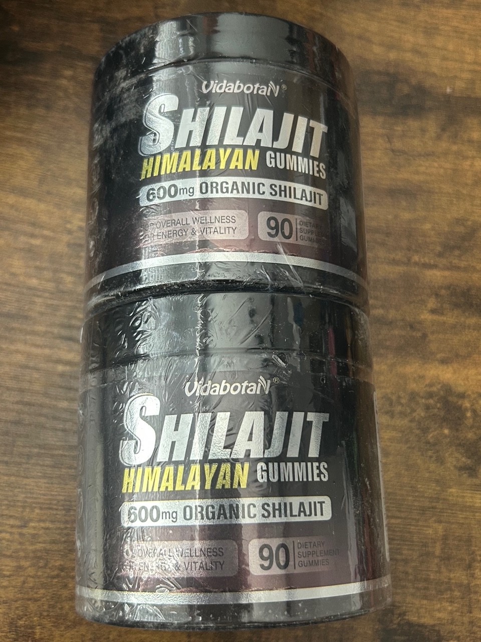 Vidabotan Himalayan Shilajit Gummies 600mg Organic 90ct Ashwagandha Ginseng 2PK