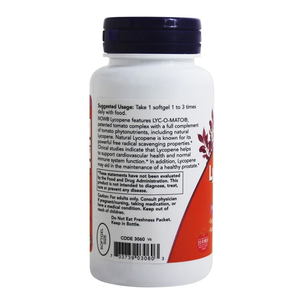 NOW Foods Lycopene 10 mg., 60 Softgels