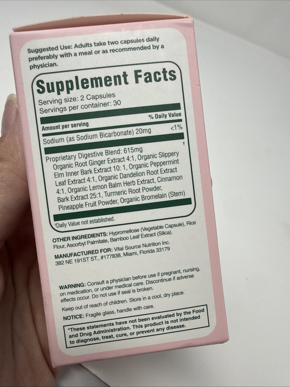 TikTok Viral Authentic Vital Source NUTRTTION AiRi Debloat / Digest Capsules