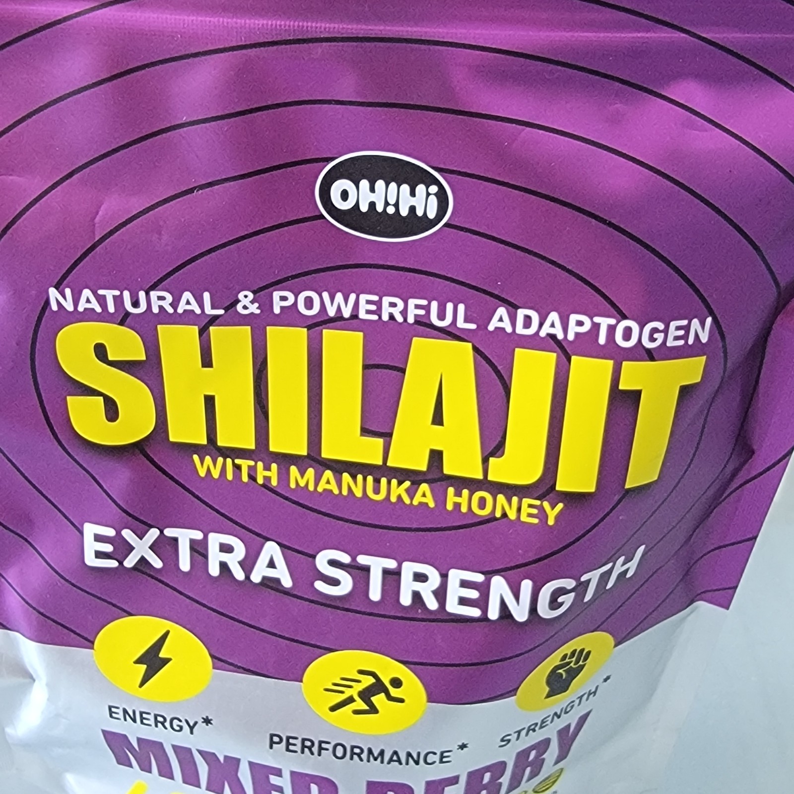 OH!Hi Shilajit Extract w/ Manuka Honey Extra Strength Gummies 60ct Vegan