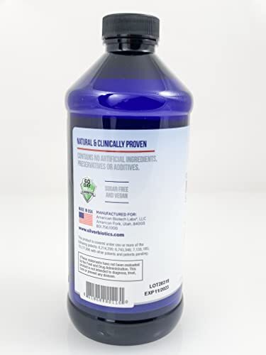 Silver Biotics Colloidal Nano SilverSol Ag₄O₄ 10 PPM Immune Support, 16 oz