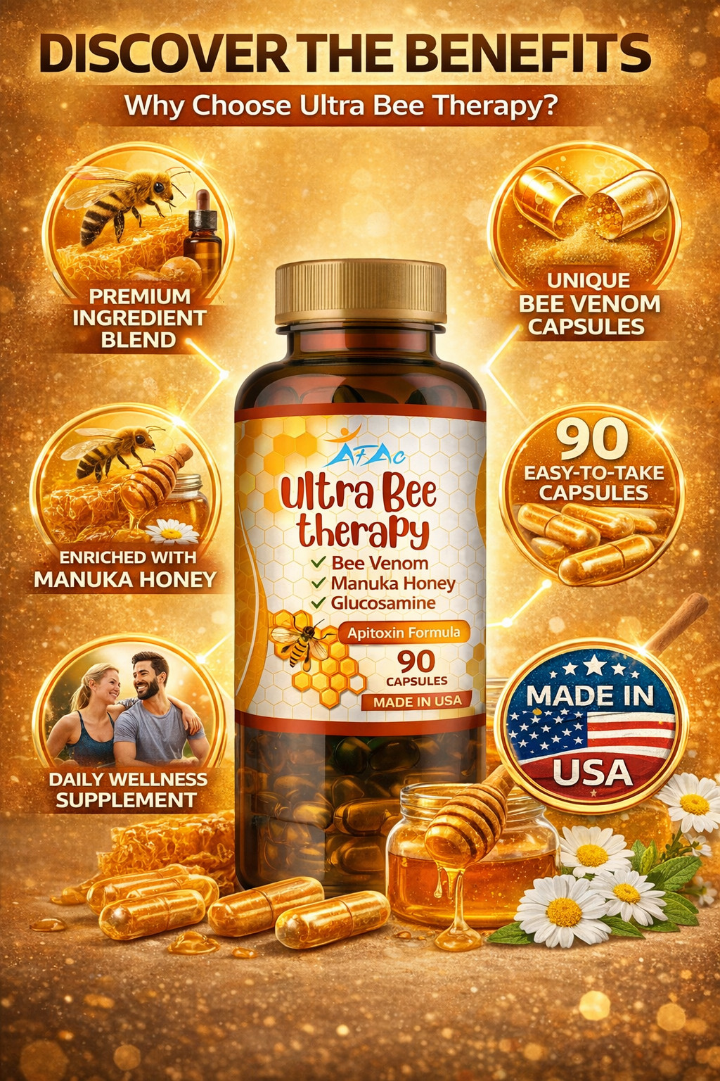 2 Bio Bee Therapy Venom Extract anti-inflammatory Miracle Arthritis support 180