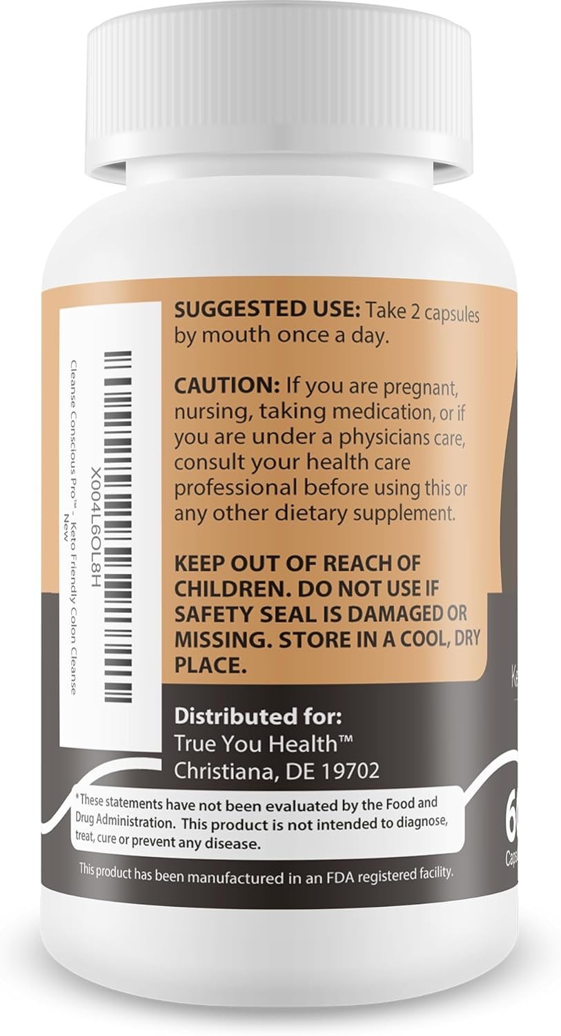 Colon Cleanse Capsules Keto Friendly Digestive Gut Support 60 Count