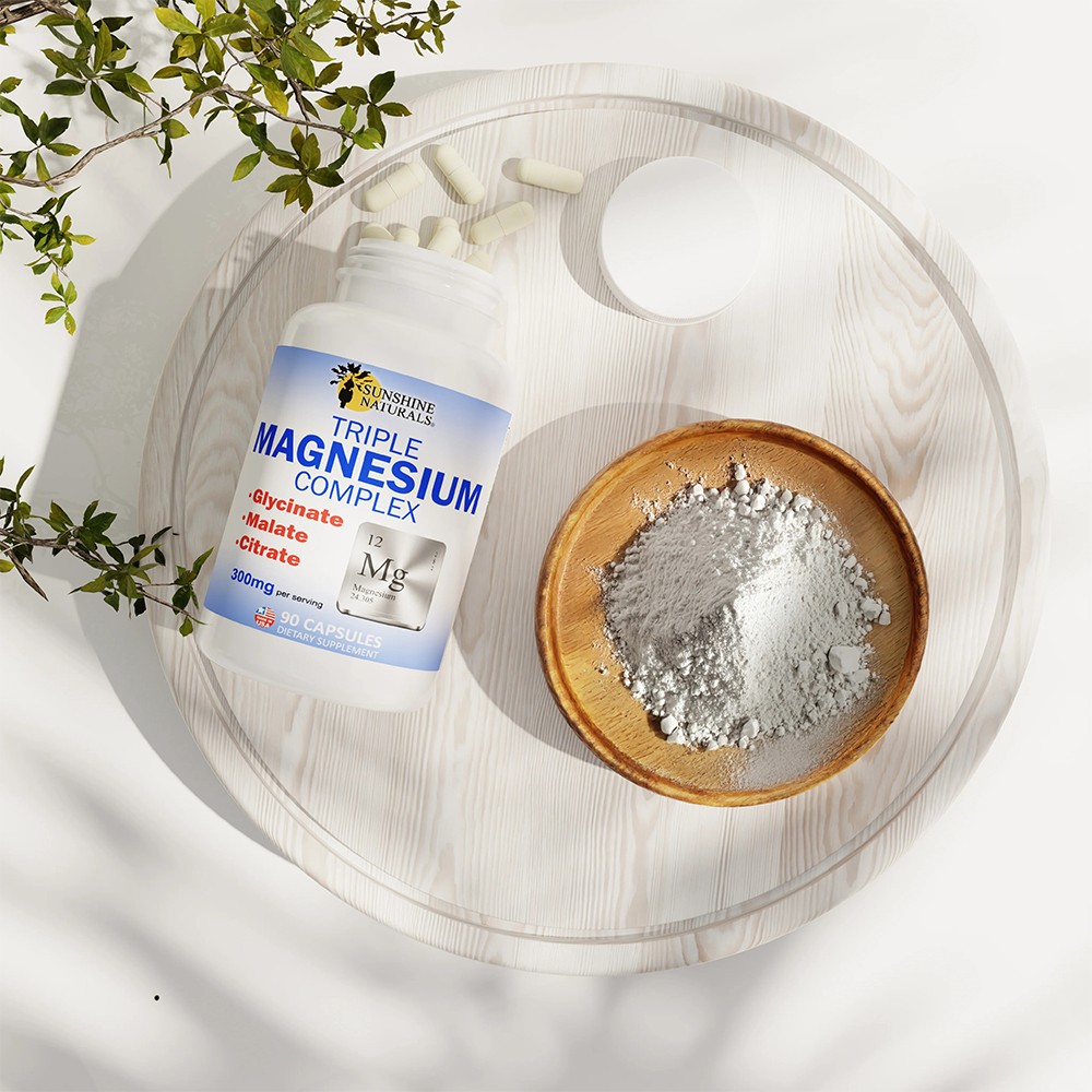 Sunshine Naturals Supplement. Triple Magnesium Complex 300mg. Pack of 2