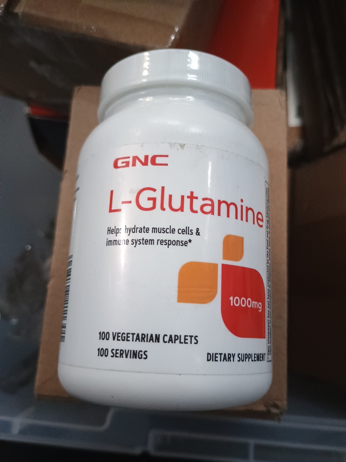 GNC L-Glutamine 1000 mg | 100 Vegetarian Caplets Exp 6/27