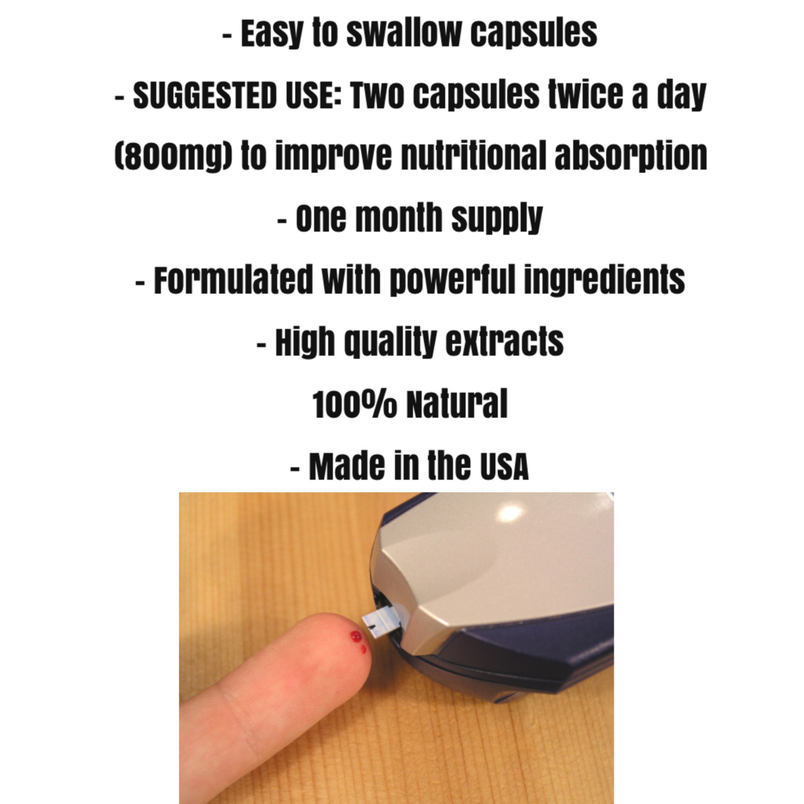 BLOOD SUGAR CONTROL,120 Capsules, Blood Sugar Supplement, Biomedical Formula.