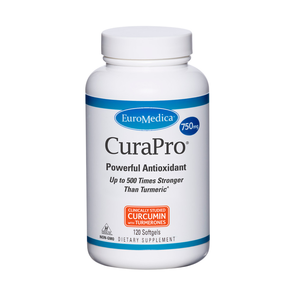 Euromedica Curapro – 750Mg, 120 Softgels – High Potency Turmeric Curcumin Supple