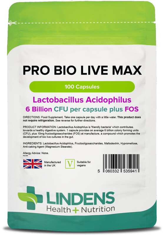Probiotic Max Acidophilus Bacteria W/ Prebiotic + Fos 4-PACK 400 Tablets