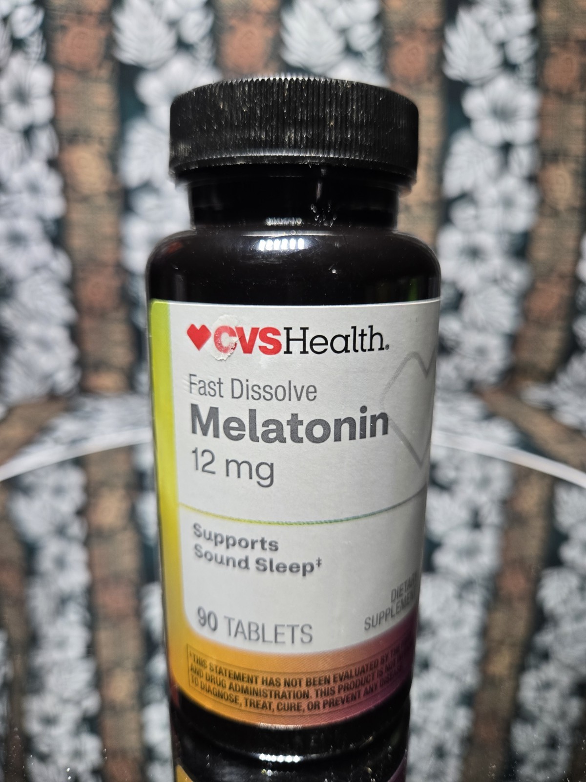 CVS Health Fast Dissolve Melatonin 12mg 90 Tablets Raspberry Exp 02/27
