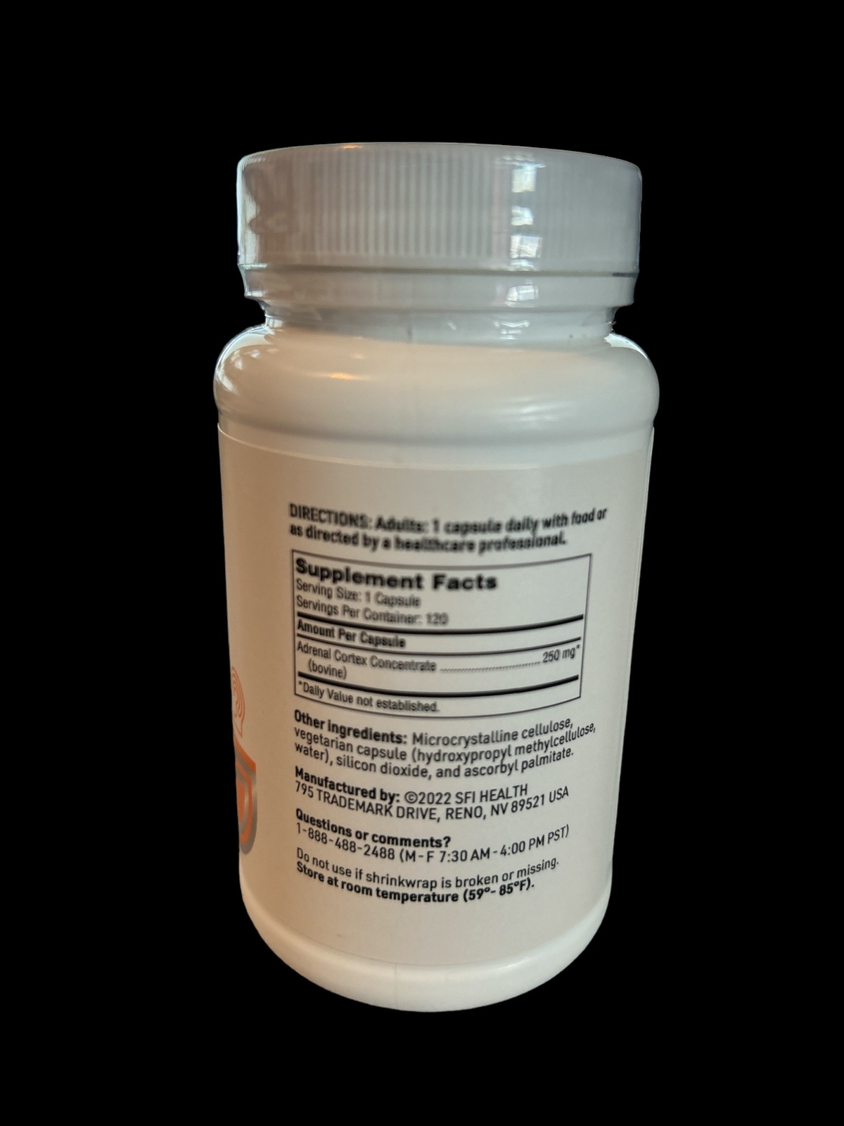 Klaire Labs Adrenal Cortex 250 Milligrams Natural and Hypoallergenic 120 Caps