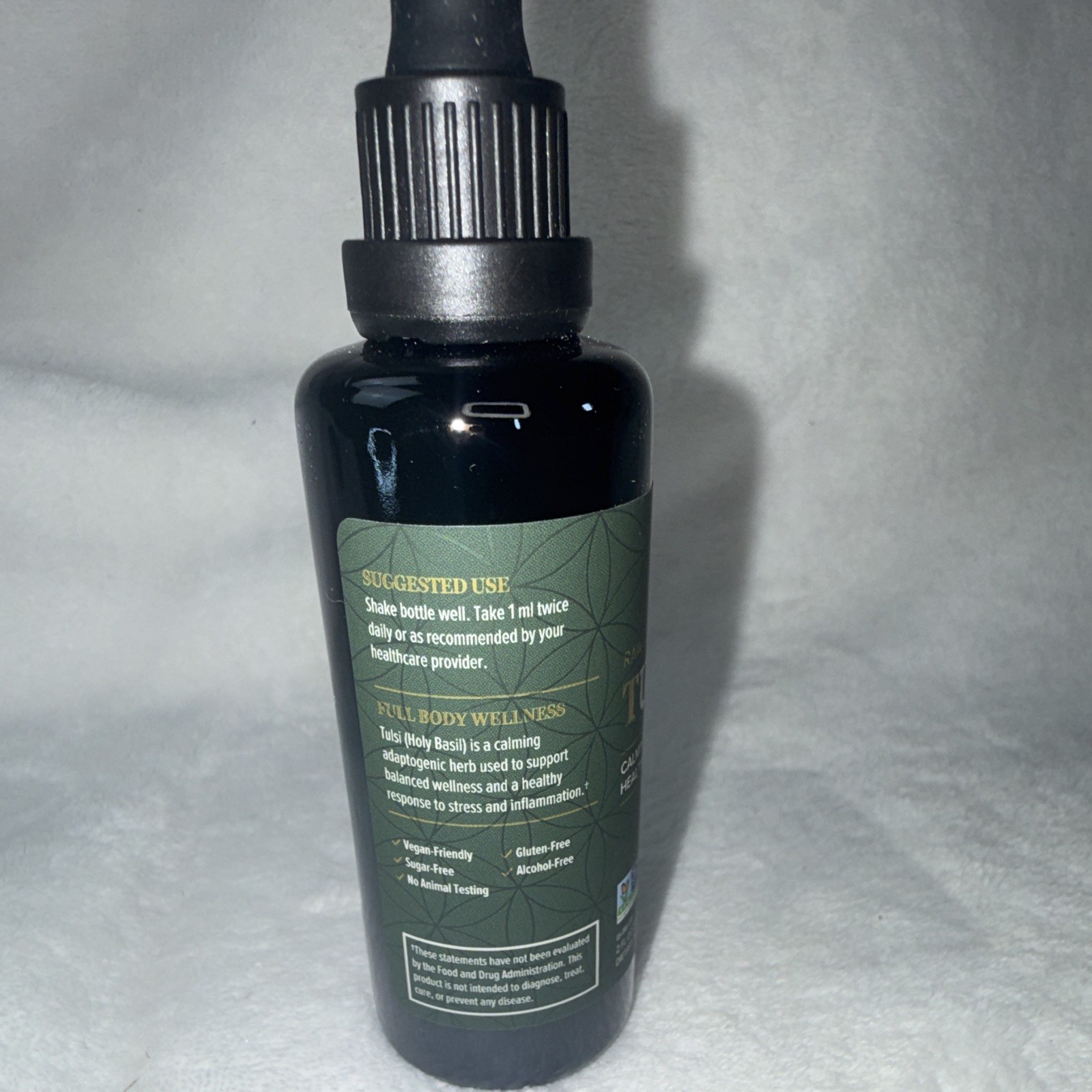Global Healing Center Tulsi Herbal Extract Stress Support Liquid Drops 2 fl oz