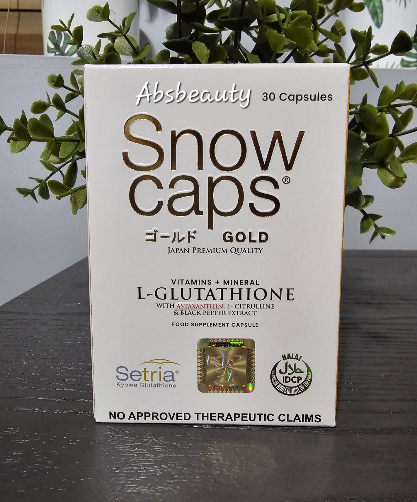 SNOW CAPS Gold L-Glutathione 30capsules.1pc✅️ 💯Original&Authentic👍