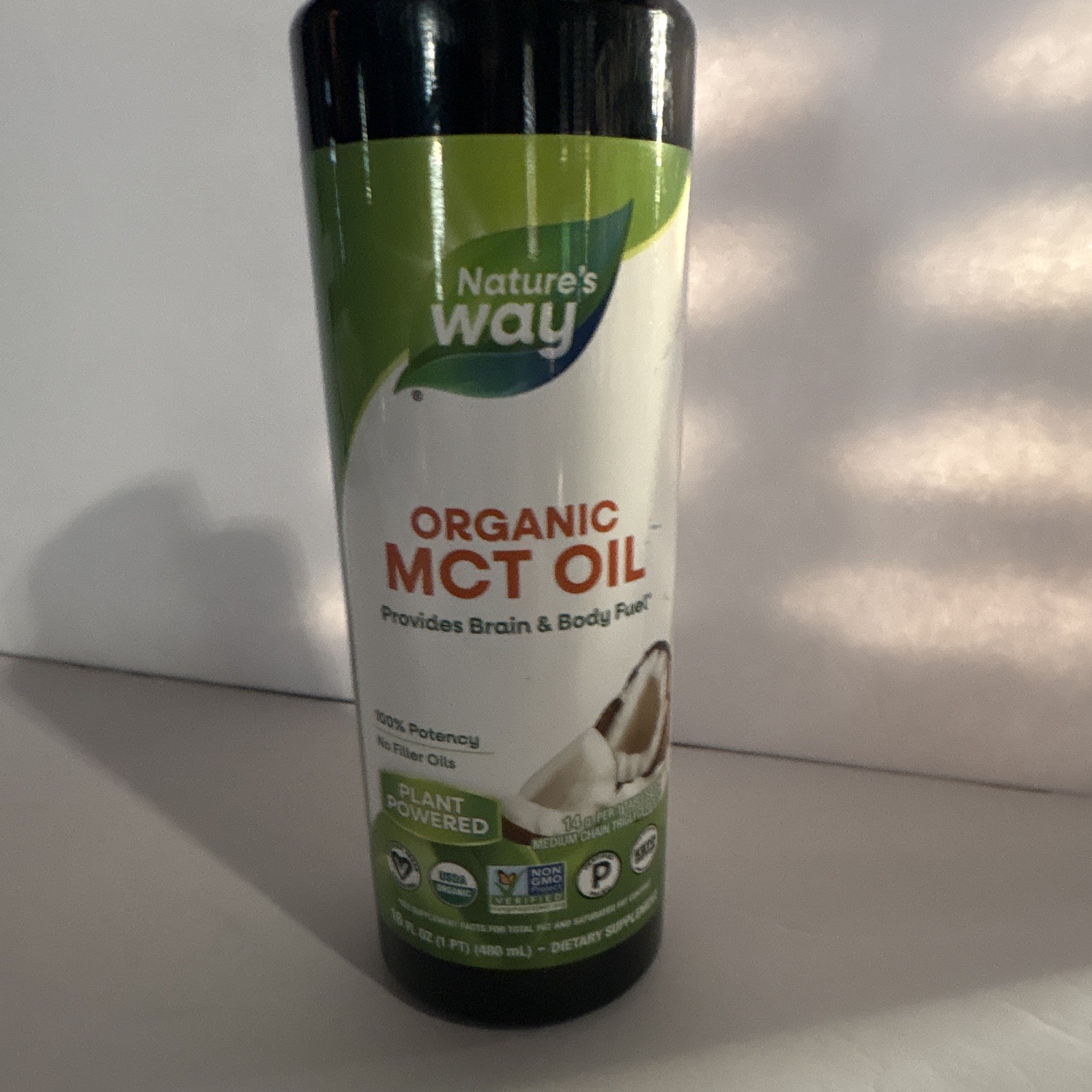 Nature’s Way Organic MCT Oil 16 fl oz (480 mL) Unflavored Energy Support
