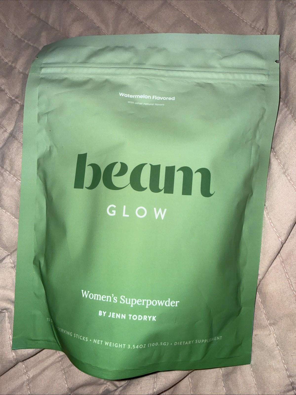 beam Glow Women’s Superpowder Watermelon Powder 3.54oz Exp 09/2027