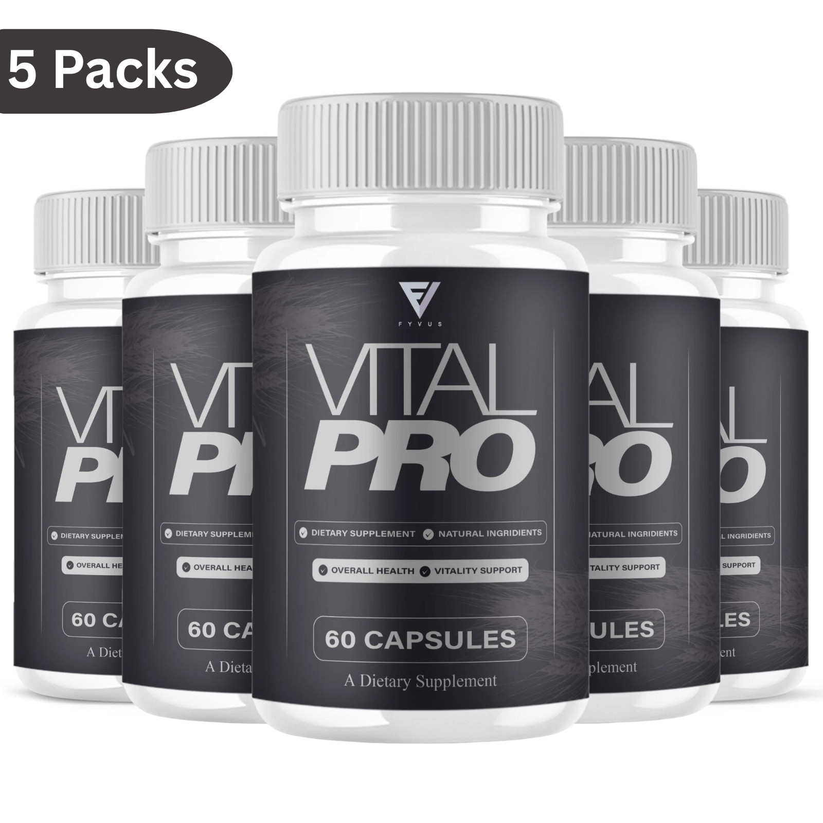 (5 Pack) Vital Pro Capsules, Vital Pro Performance Supplement (300 Capsules)