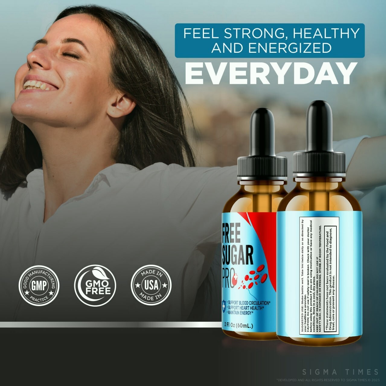 Free Sugar Pro Drops to Support Blood Health and Overall Wellness (30 Servs.)