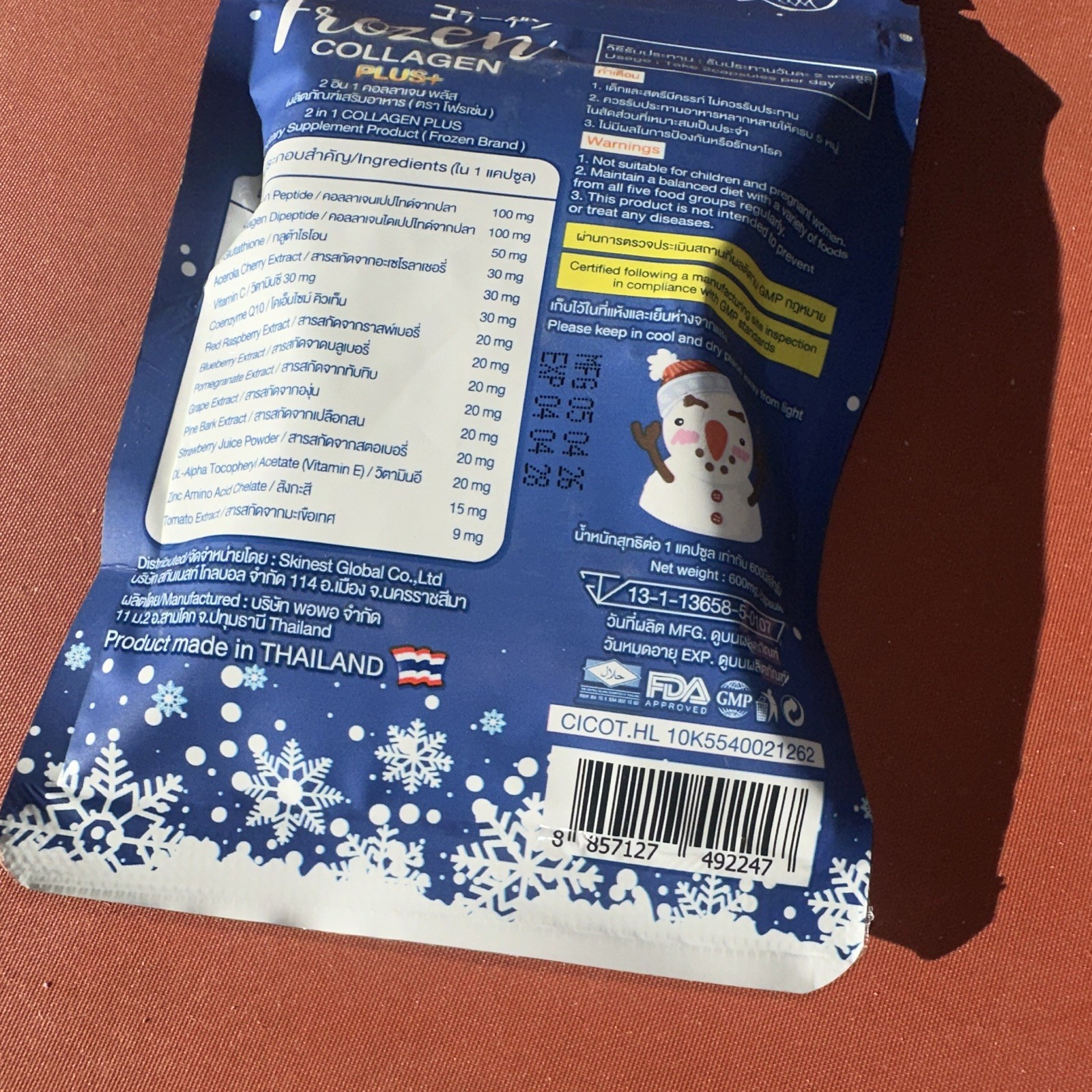 Frozen Collagen Plus+ Capsules w/ L-Glutathione Whitening 6000mg 60ct