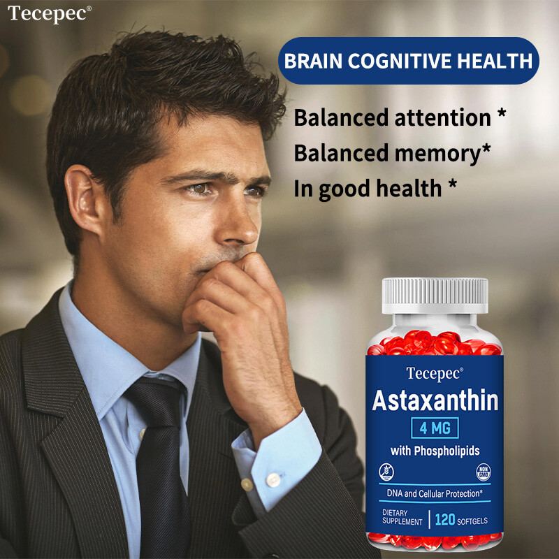 Astaxanthin 4mg with Phospholipids – Premium Supplement | Heart & Eye Health