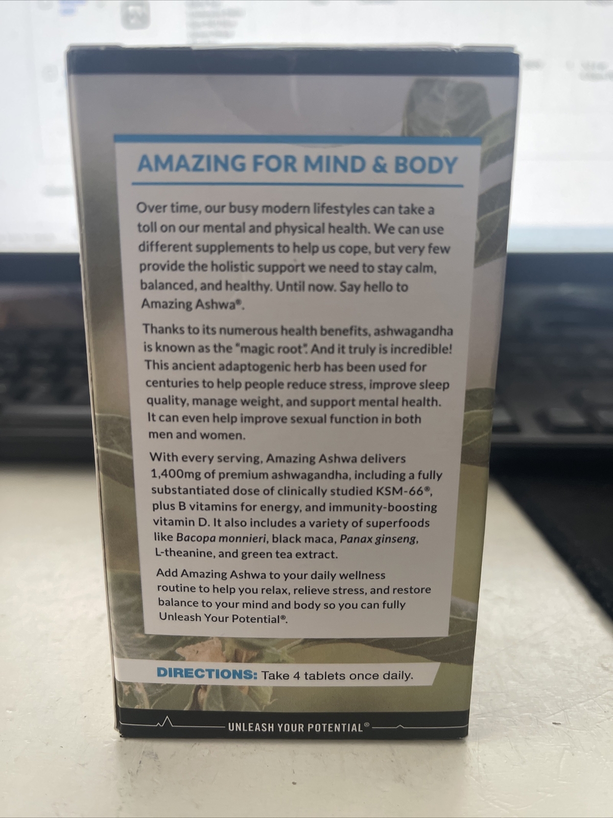 Force Factor Amazing Ashwa Tablets Ashwagandha Supplement for Stress & Anxiety