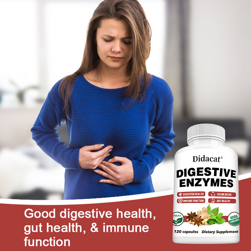 Digestive Enzymes for Colon Detox, Gas, Constipation & Bloating Relief