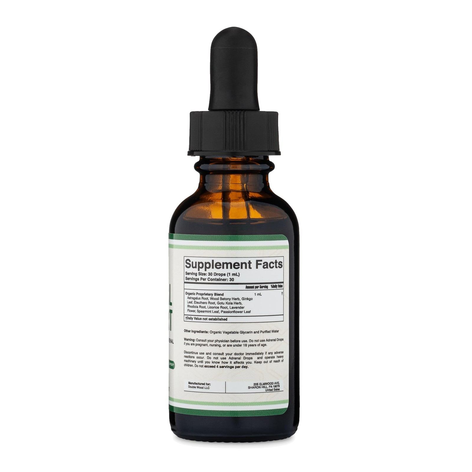 Adrenal Support Supplements (Liquid Drops) – 10 Organic 1 Fl Oz (Pack of 1)