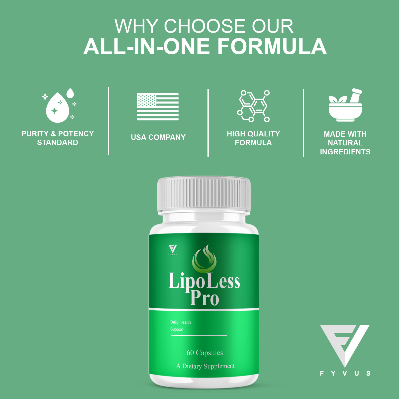 (5 Pack) Lipoless Pro Capsules, Lipoless Advanced Health Formula (300 Capsules)