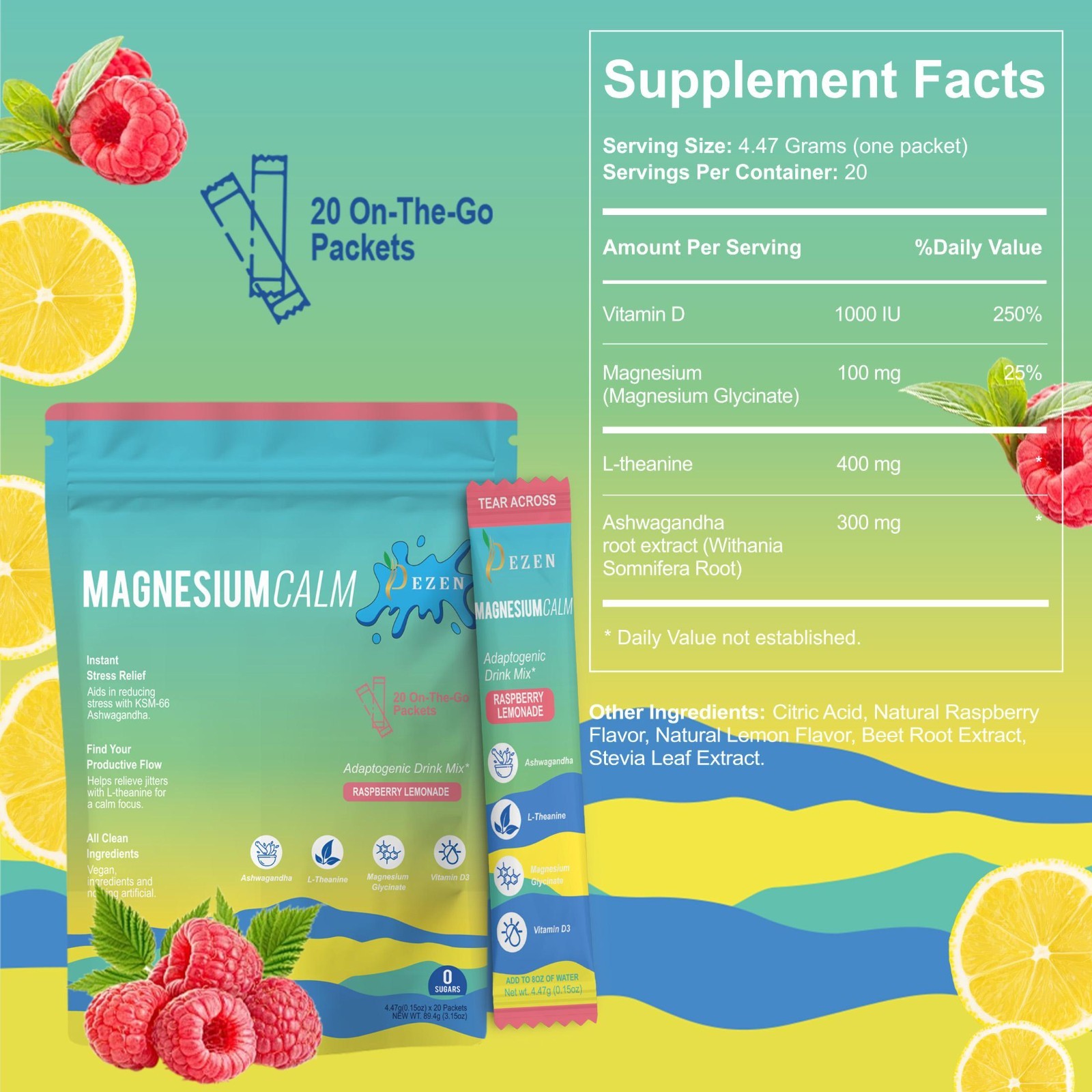 DEZEN Yerba Mate Tea & Calm Magnesium Powder | Combo Pack
