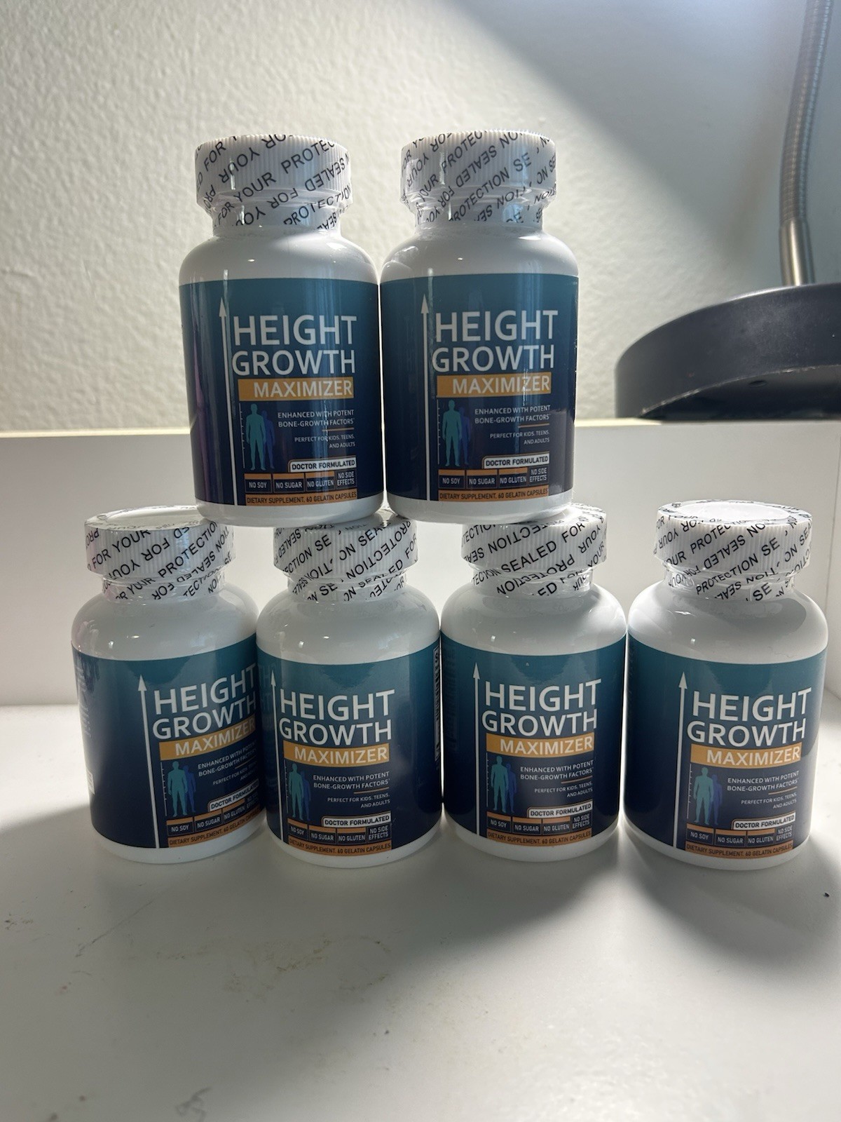 Height Growth Maximizer Dietary Supplement 60 Capsules w/ Vit D, Ca, Zn Exp 2028