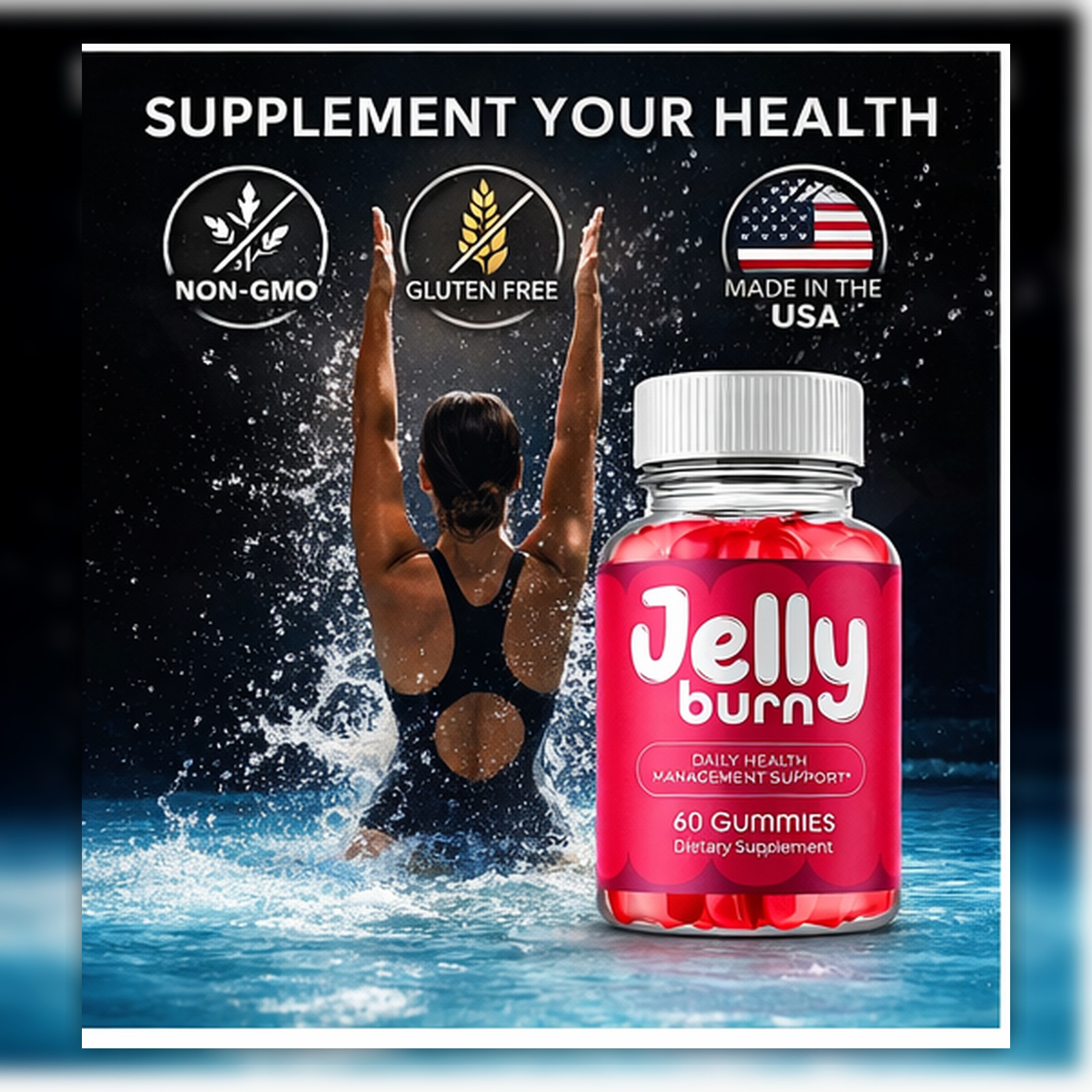 3-Pack Jelly Burn Soft JellyBurn – gels ACV Gummies Weight Loss – 180 Gummies