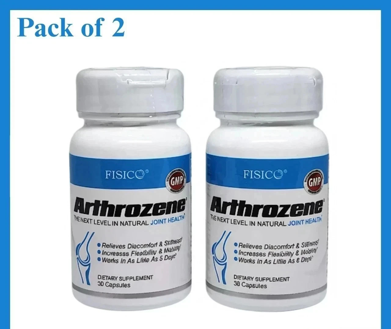2 Pack – Fisico Arthrozene Natural Joint Health Supplement 30 Capsules-SALE SALE