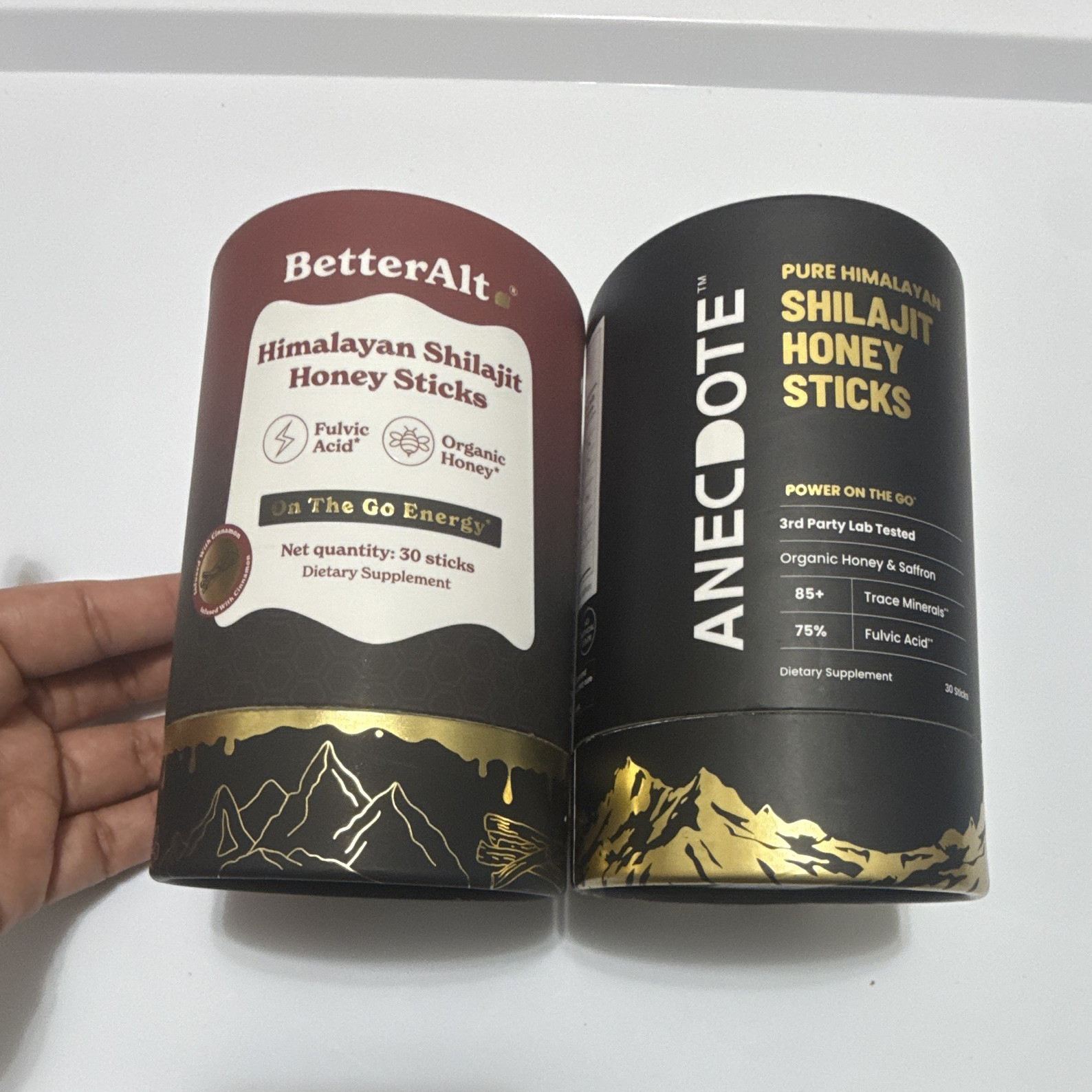 BetterAlt Himalayan Shilajit Honey Sticks + ANECDOTE Pure Himalayan Bundle New