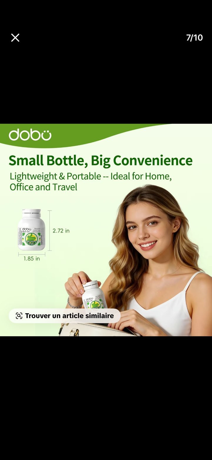 dobo Herb-lax Plant-Based Tablets 50 Constipation Relief & Digestive Health