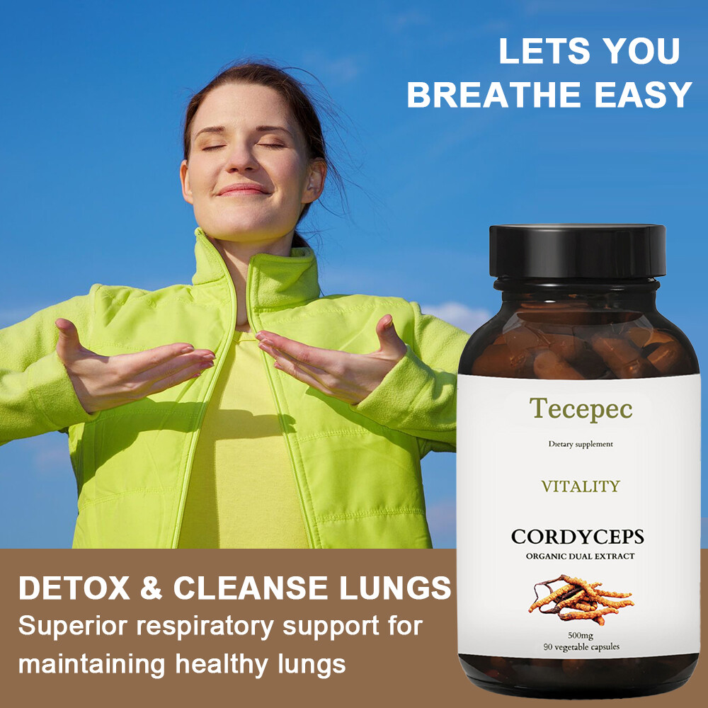 Cordyceps Mushroom Extract 1000mg Capsules – Immune Support