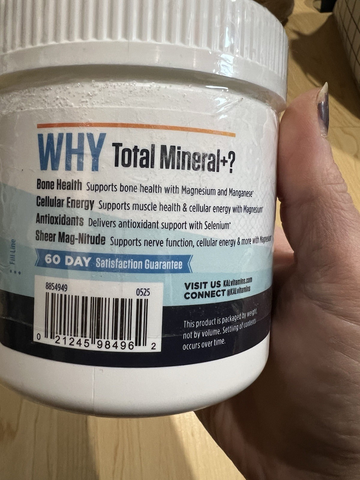 KAL Total Mineral+ Bone Health Mandarin Drink Mix Powder 5.8oz Gluten-Free