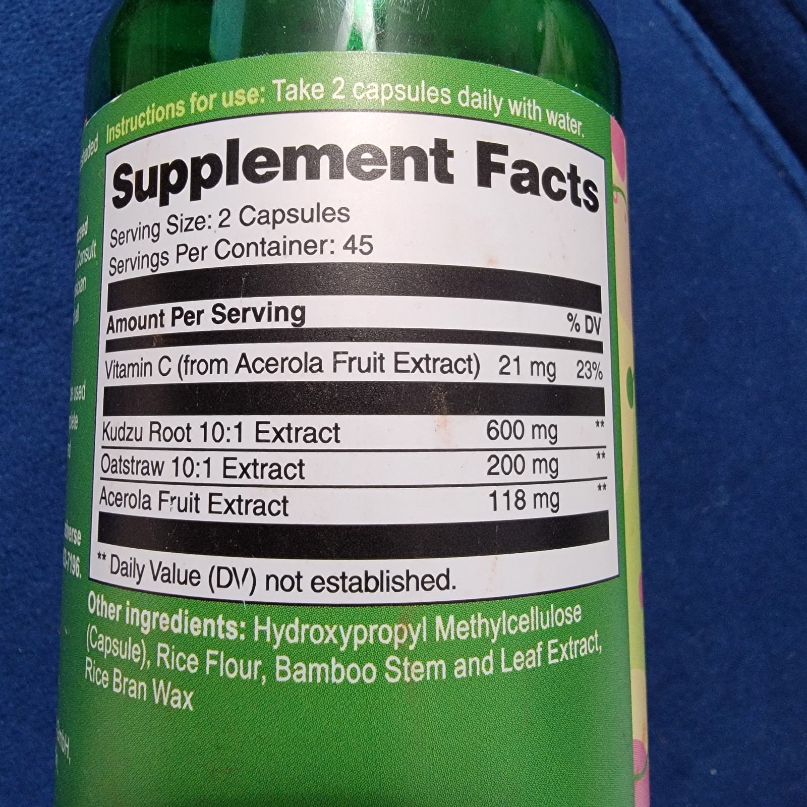 Lot Vegavero Kudzu Root 10:1 Extract 90 Vegan Capsules Exp 11/2027