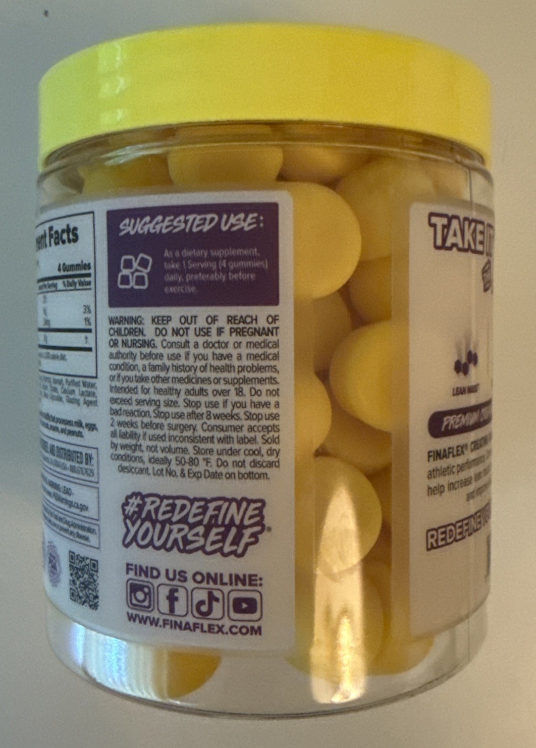 Finaflex Creatine Gummies 120 GUMMIES. 10/2027. Lemon Burst