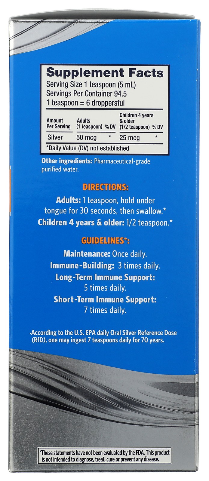 Sovereign Silver Dietary Supplement Immune Support 16 Fl Oz Fl. 1 Pack