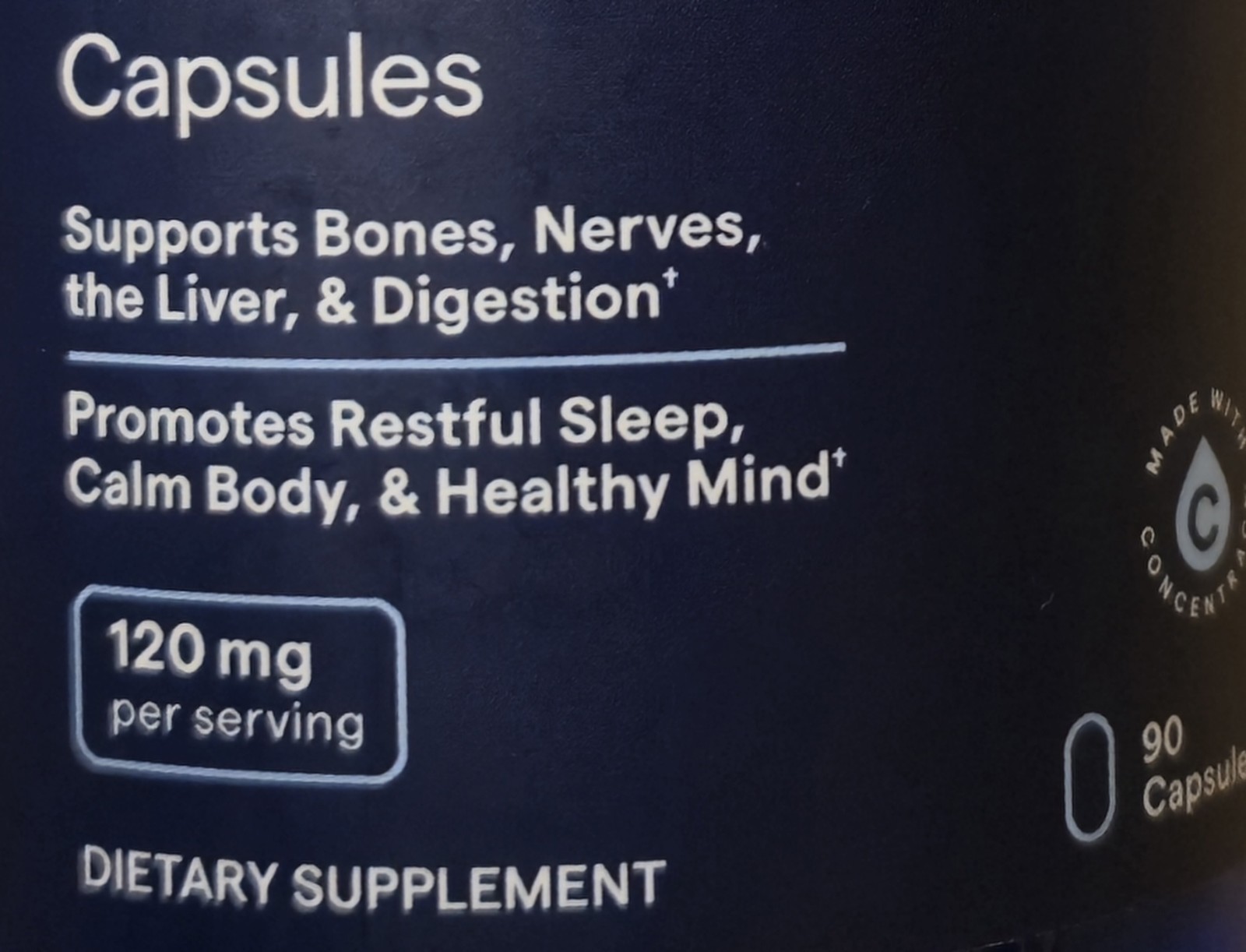 Trace MAGNESIUM GLYCINATE 120 mg 90 Caps ( 90 Servings ) Relax And Sleep Support