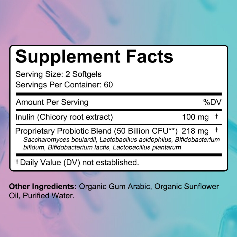 Probiotics & Prebiotics Capsules – Reduce Bloating,Digestive, Health Supplements