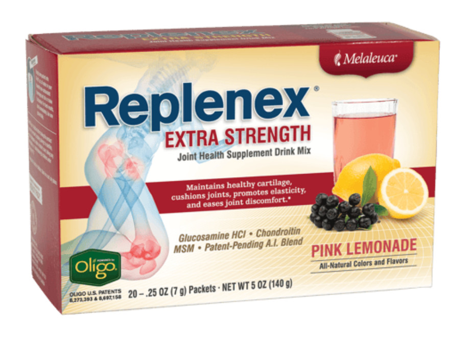 Melaleuca Replenex Extra Strength Joint Health Drink Mix Pink Lemonade 20 Pk