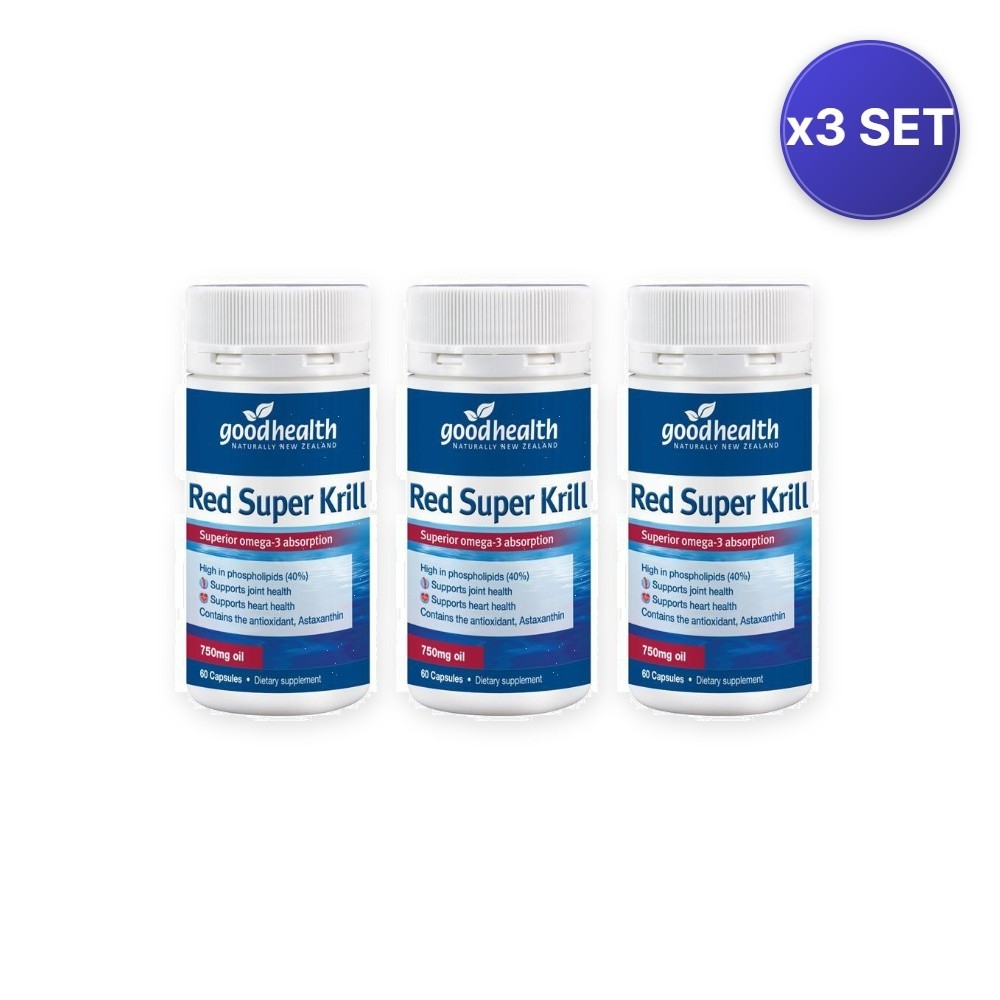Red Super Krill 750mg 60 Capsules – 3 Pack