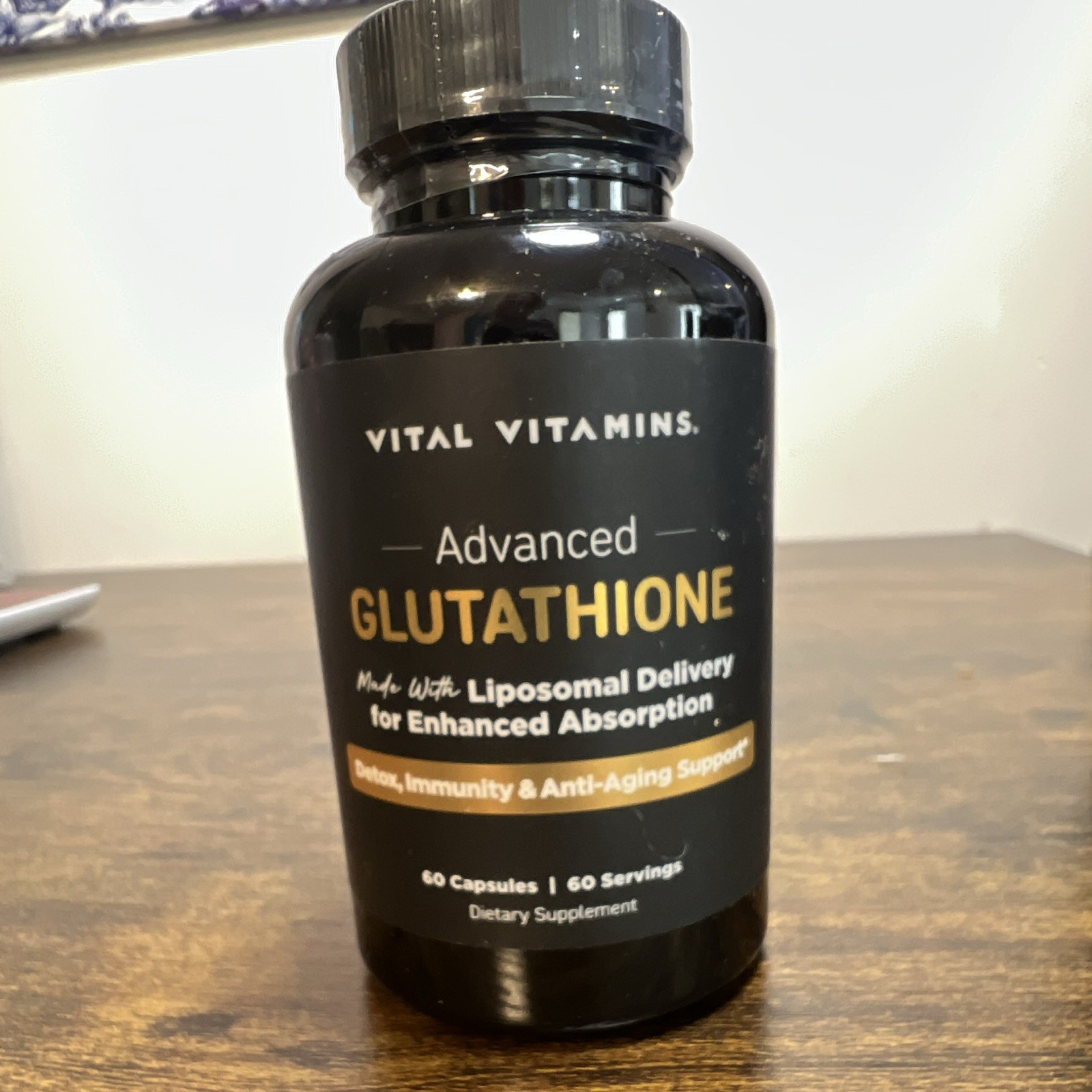 Vital Vitamins Advanced Glutathione Liposomal Delivery 500mg 60 Caps Exp 04/2028