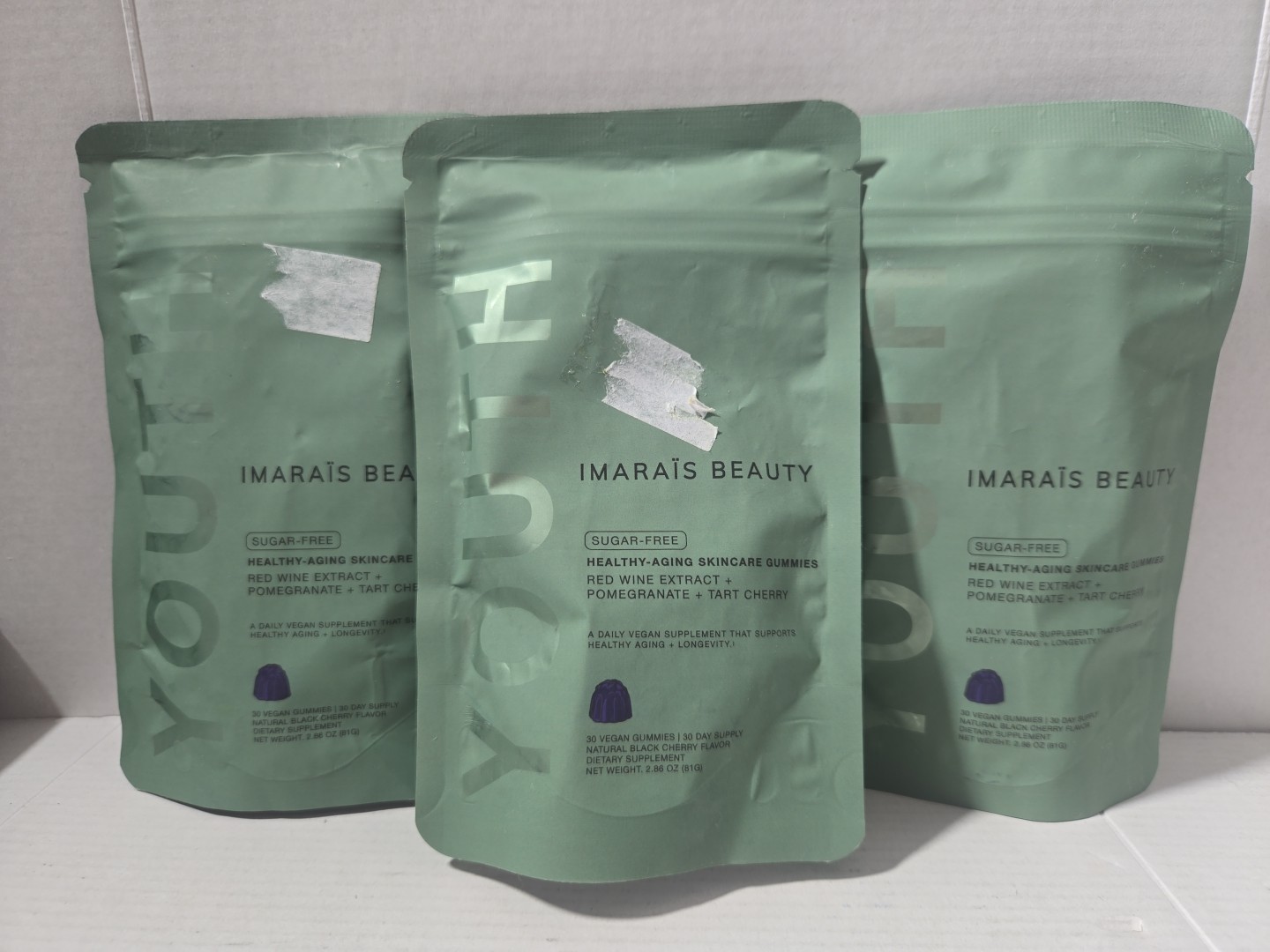 Imarais Youth Healthy Anti-Aging Skincare Gummies – 30ct – EXP 10/2026 Lot Of 3