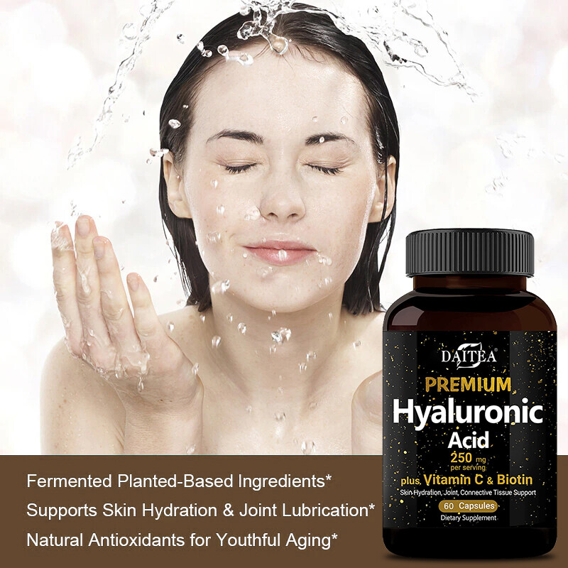 Hyaluronic Acid 250mg Biotin Vitamin C Joint, Connective Tissue Support