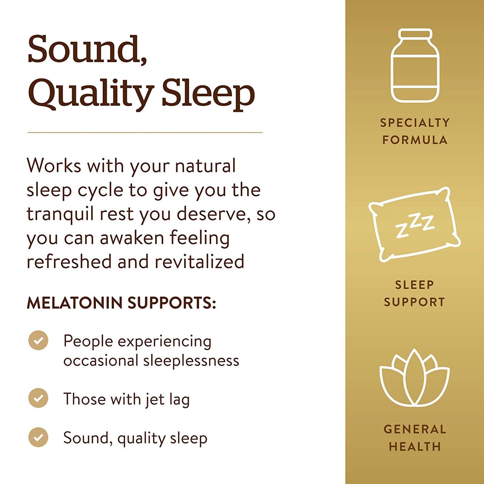 Solgar Melatonin 5 mg 120 Nuggets, Support Sleep and Relax