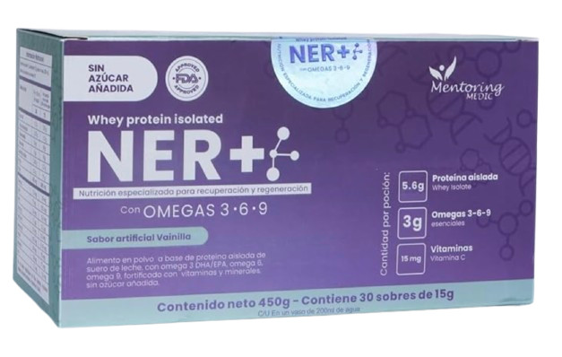 NER+ Protein: Whey Protein Supplement, 30 Sachets – Vanilla, Mentoring Medic