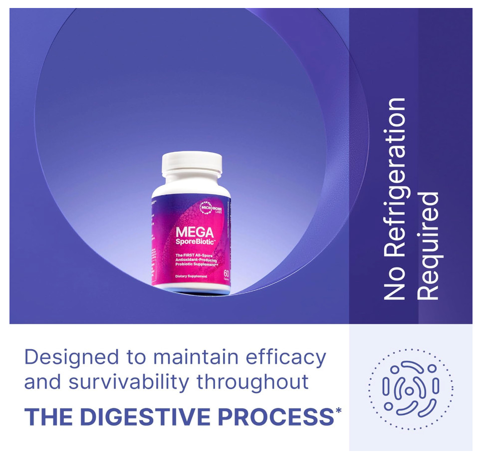 MegaSporeBiotic Spore Probiotic 60 Caps Microbiome Labs EXP 07/27 AUTHENTIC