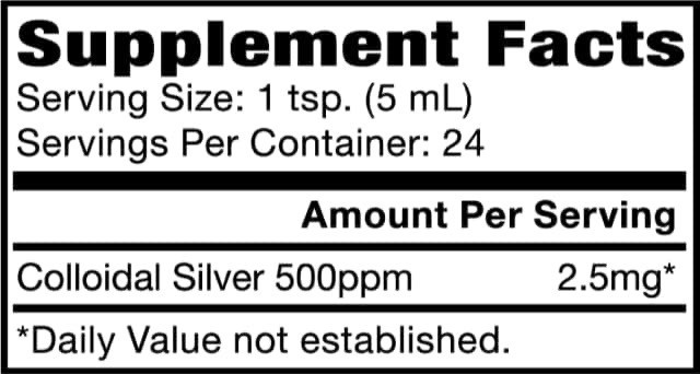 New Sealed Natural Path Silver Wings Colloidal Silver 500PPM 4 oz.