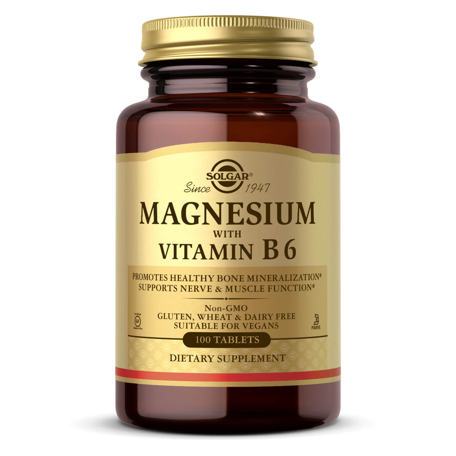 Solgar Magnesium with Vitamin B6 100 Tablet, Support a calm, relaxed mood
