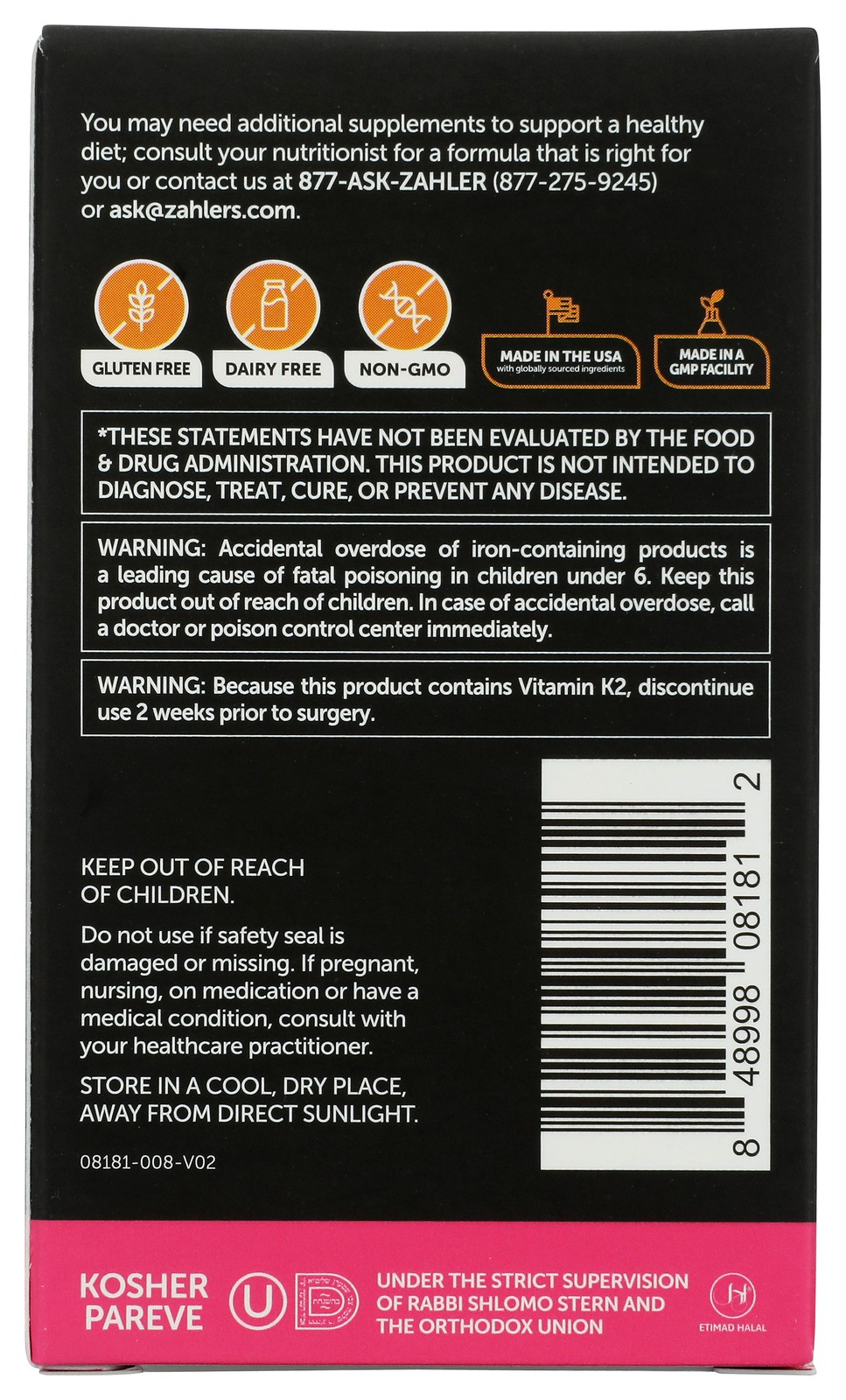 Zahler Women’S Health Prenatal Dha 300Mg 60 Softgels 1 Pack